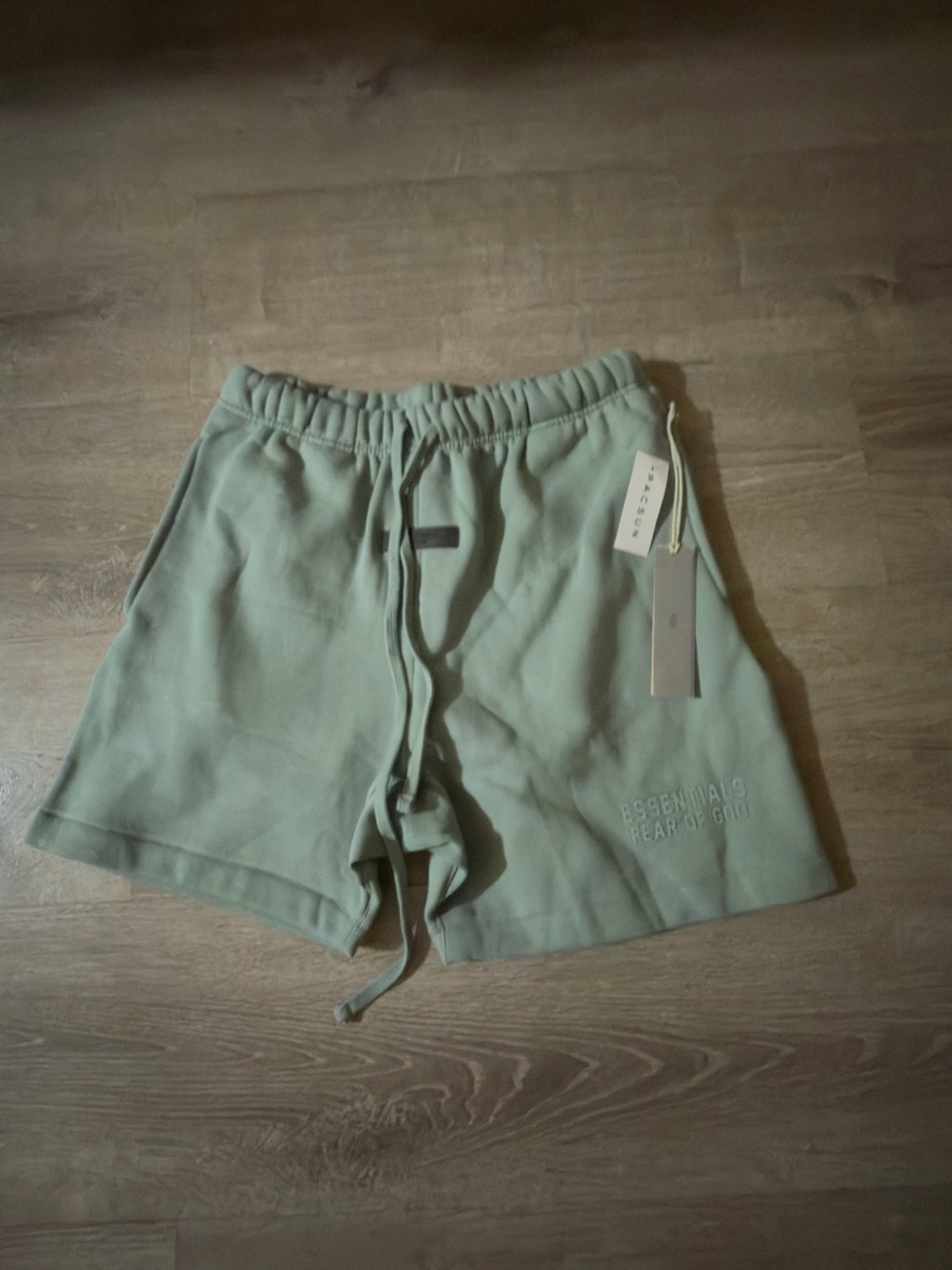 Fear of God ESSENTIALS Sycamore Green Sweat Shorts